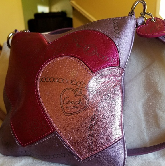 RARE!!! Coach🌺Poppy3💖Metallic Hearts 2-Piece Set - Picture 2 of 8